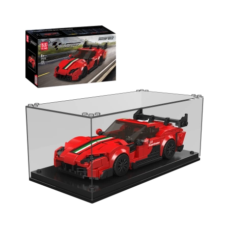Klocki Konstrukcyjne Auto Samochód Wyścigowy 449 Elementów + Gablota MOULD KING