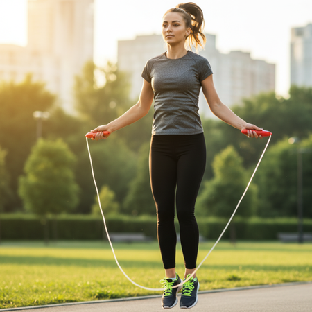 Skakanka Regulowana Z Licznikiem Do Ćwiczeń Fitness Treningu Crossfit HMS