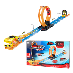 Tor Wyścigowy Samochodowy Pull Back Dla Dzieci 150 cm + Samochód TLD
