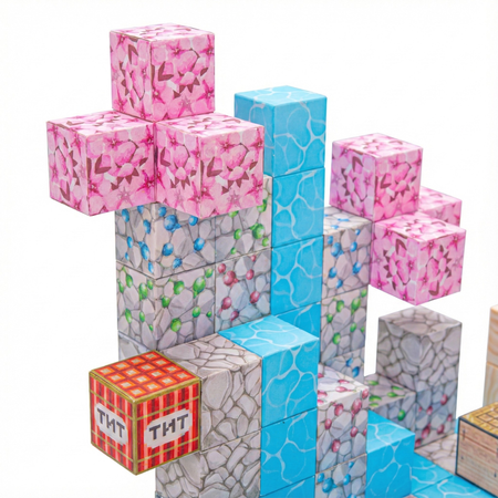 Klocki Magnetyczne Konstrukcyjne Zestaw 112 Elementów Edukacyjne Dla Dzieci