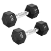 Hantla Ciężarek Gumowany Do Ćwiczeń Treningu Siłowego HEX PRO 5 kg HMS