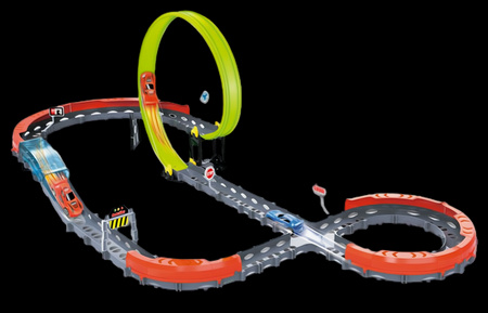 Tor Wyścigowy Samochodowy Pull Back Dla Dzieci + Samochód