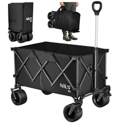 Wózek Turystyczny Plażowy Transportowy Kempingowy Składany Z Uchwytem 180 L