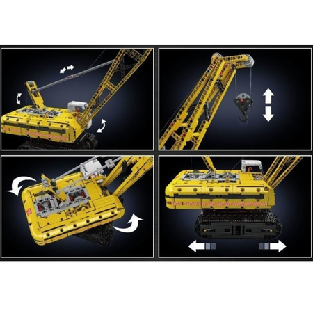 Mould King Klocki Konstrukcyjne Żuraw Gąsienicowy Zdalnie Sterowany 1292 Elementy
