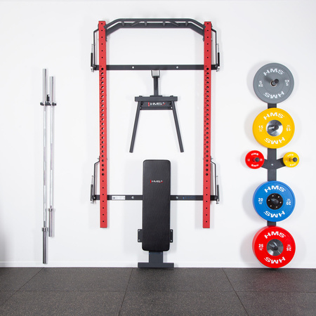 Wielofunkcyjna Klatka Treningowa Domowa Siłownia + Składana Ławka HMS