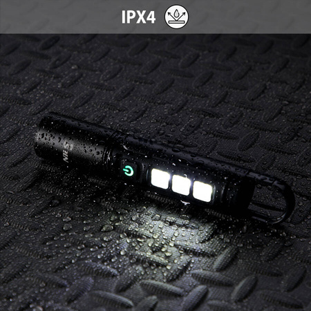 NILS Wodoodporna Latarka Turystyczna Ładowana USB LED 800 LM IPX4