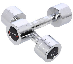 Zestaw Hantle Hantelki Ciężarki Do Ćwiczeń Fitness Treningu HMS 2x3 kg