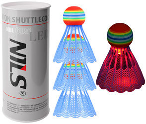 NILS Komplet 3x Lotki LED Do Gry W Badmintona