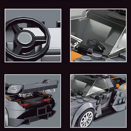 PO ZWROCIE Z USZKODZONĄ GABLOTKĄ Mould King Klocki Konstrukcyjne Samochód Wyścigowy 352 Elementy + Gablota