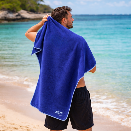 Ręcznik Szybkoschnący Frotte Z Mikrofibry Plażowy Turystyczny Na Basen NILS