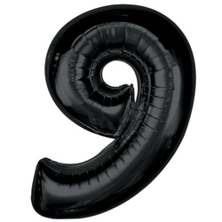 Balon Foliowy Dekoracja Na Urodziny Rocznice Jubileusze GODAN 92 cm Cyfra 9