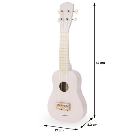 MAMABRUM Drewniana Gitara UKULELE Dla Dziecka 4 Struny