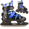 2w1 Łyżworolki Rolki Rekreacyjne Łyżwy Regulowane Młodzieżowe Niebieskie