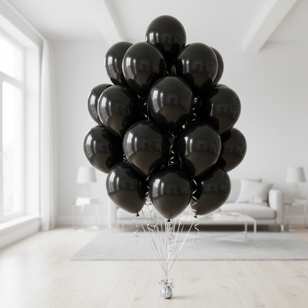 Balony Lateksowe Pastelowe Czarne Na Urodziny Ślub Wesele 13" - 50 szt.