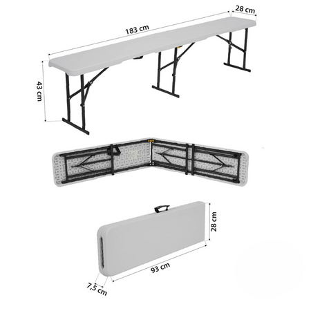Ławka Ogrodowa Ławeczka Składana Cateringowa Turystyczna 183 cm Nils Camp