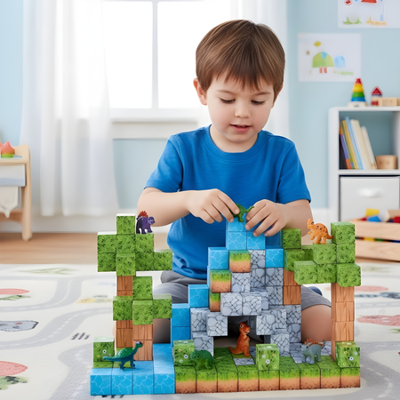 Klocki Magnetyczne Konstrukcyjne Zestaw 142 Elementy Edukacyjne Dla Dzieci