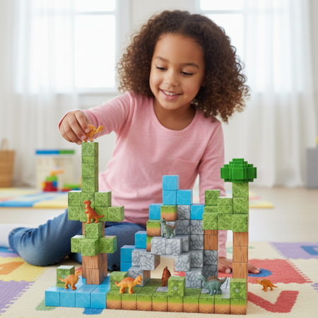 Klocki Magnetyczne Konstrukcyjne Zestaw 142 Elementy Edukacyjne Dla Dzieci