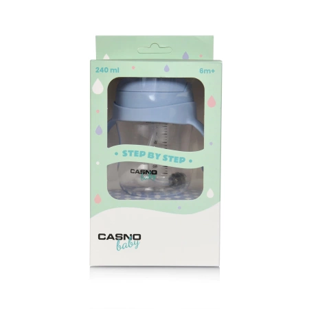 CASNO Butelka Tritanowa Kubek Niekapek Dla Niemowląt Dzieci Baby DIZZY 240 ml