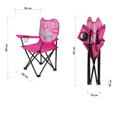 Krzesło Turystyczne Składane Wędkarskie Na Ryby Dla Dziecka Kotek NILS