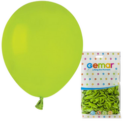 GEMAR Zielone Klasyczne Pastelowe Balony Makaroniki 13 cm - 100 szt