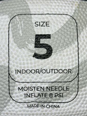 Piłka Do Koszykówki Kosza Treningowa Rekreacyjna Czarna Rozmiar 5 + Pompka