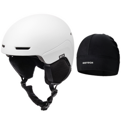 METEOR Kask Zimowy Narciarski Snowboardowy Regulowany Wentylowany + Czapka