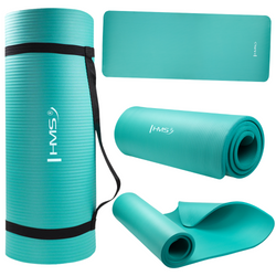 Mata Do Ćwiczeń Fitness Jogi Gimnastyczna Treningowa Gruba NBR 1,5 cm HMS	