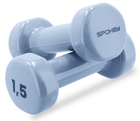 Zestaw Hantle Winylowe Ciężarki Do Ćwiczeń Fitness Treningu 2x1,5 kg SPOKEY