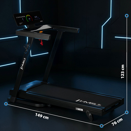 Bieżnia Elektryczna Treningowa Składana Do Ćwiczeń Cardio HMS 1-16 km/h