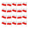 Flaga Polski 14x21 cm Na 11 Listopada Patriotyczna Z Patyczkiem 20 szt.
