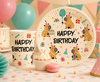 Talerzyki Papierowe Na Urodziny Imprezę Kapibara Happy Birthday 6 szt.