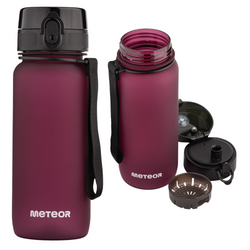 Butelka Sportowa Bidon Na Wodę Z Miarką Tritanowa Z Ustnikiem 650 ml METEOR