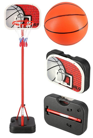 NILS Kosz Tablica Obręcz + Stojak Do Koszykówki + Piłka