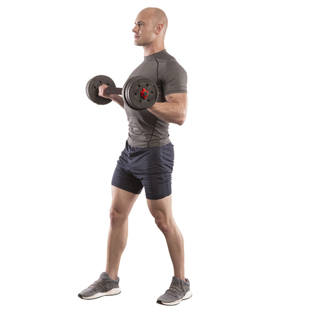 HMS Zestaw Sztangielki Hantle Sztanga Z Wymiennym Obciążeniem 2x7,5 kg