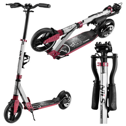 Hulajnoga Miejska Klasyczna Składana Koła 200 mm LED Z Hamulcem Tarczowym