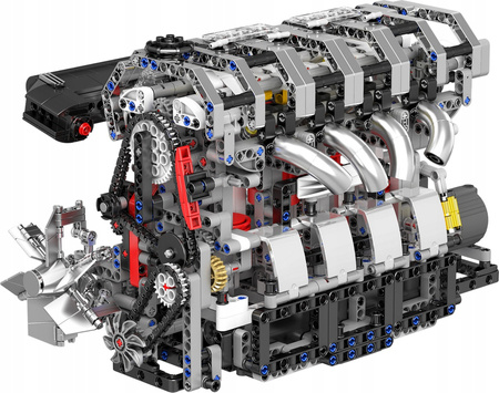 Klocki Konstrukcyjne Silnik Rzędowy Czterocylindrowy Benzynowy 1787 Elementów MOULD KING
