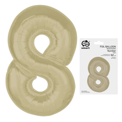 Duży Balon Foliowy Na Urodziny Rocznice Jubileusze Latte Cyfra 8 92 cm