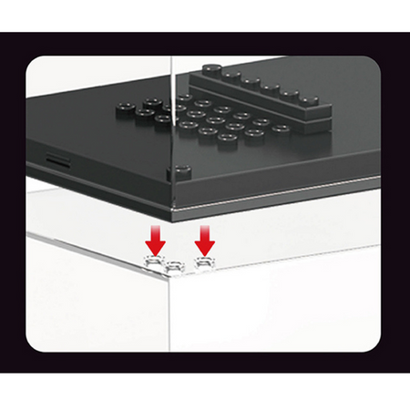 Klocki Konstrukcyjne Gablota Na Pojazd Auto Samochód Wyścigowy LED Mould King