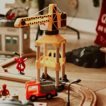 Drewniana Kolejka Pociąg Na Baterie Miasteczko Dla Dziecka MAMABRUM