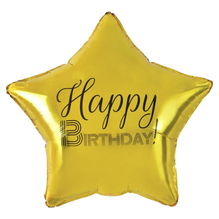 Balony Foliowe Dekoracyjny Gwiazdy Na 18 Urodziny Happy Birthday 2 szt. 19"