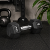 Hantle Ciężarki Gumowane Do Ćwiczeń Treningu Siłowego HEX PRO 2x9 kg HMS