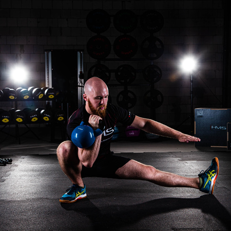Kettlebell Hantla Żeliwna Pokryta Winylem Do Ćwiczeń Treningu Siłowego 24kg