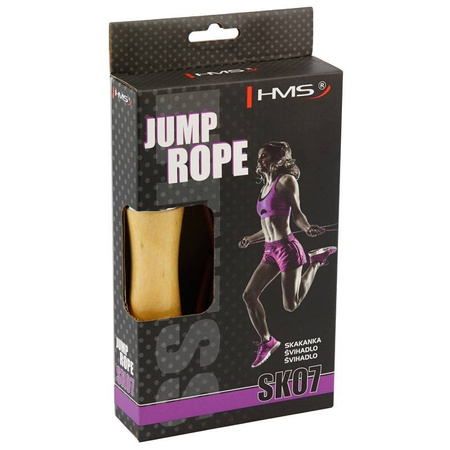 HMS Skakanka Skórzana Z Łożyskami + Drewniane Rączki