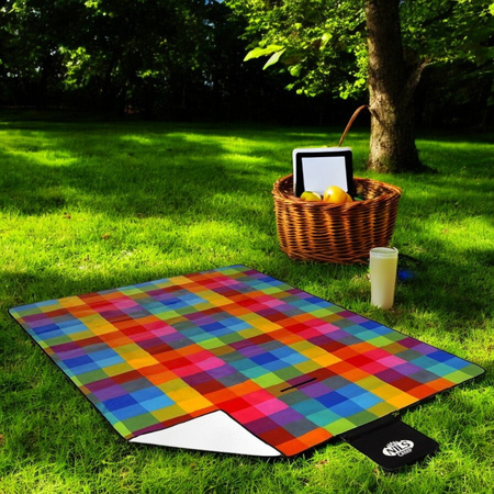Koc Piknikowy Plażowy Wodoodporny Turystyczny Mata Z Izolacją 250x200 cm