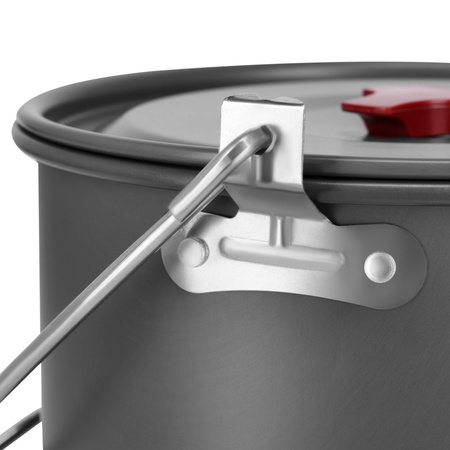 Garnek Turystyczny Kempingowy Na Wyjazd Biwak Z Pokrywką Duży 4 L + Uchwyt