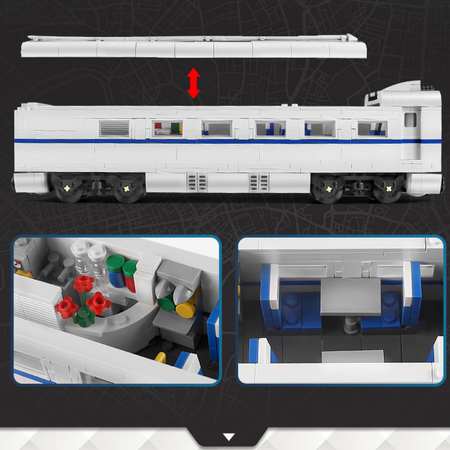 Mould King Klocki Konstrukcyjne Kolej Szybkobieżna 1808 Elementów