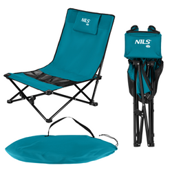 Krzesło Turystyczne Składane Kempingowe Plażowe Ogrodowe + Pokrowiec NILS