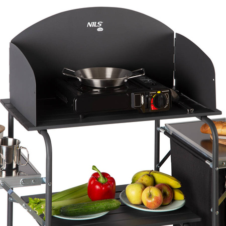 Szafka Turystyczna Kuchnia Kempingowa Składana Mebel Z Blatem i Osłoną NILS