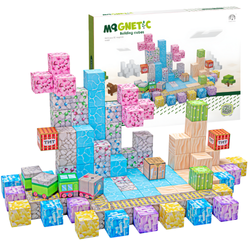 Klocki Magnetyczne Konstrukcyjne Zestaw 112 Elementów Edukacyjne Dla Dzieci
