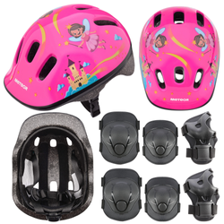 Kask Rowerowy Regulowany Dziecięcy Ochronny Otwory Wentylacyjne + Ochraniacze